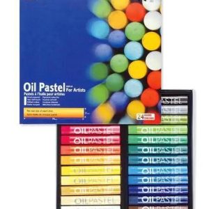 MUNGYO Oil Pastels for Artist 24 Pieces Color Set MOP - 24 - Multi Colors